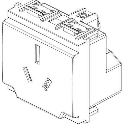 Vimar Idea SICURY Australian Socket Outlet, AS/NZS 3112, 2P+E, 15A 250V, 2 Modules, IP20