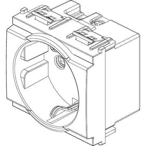 Vimar Idea SICURY German Standard Socket Outlet, 2P+E, 16A 250V, 2 Modules, IP20