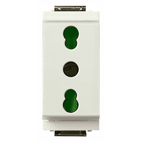 Vimar Idea Italian Standard P17/11 Socket Outlet, 2P+E, 16A, 250V, Reduced Module, SICURY, IP20