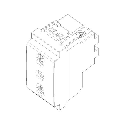 Vimar Idea Italian Standard P17/11 Socket Outlet, 2P+E, 16A, 250V, Reduced Module, SICURY, IP20