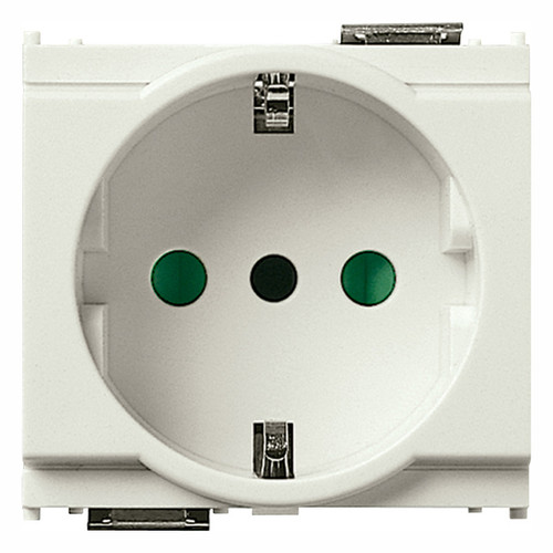 Vimar Idea SICURY Socket Outlet, Italian Standard P30, 2P+E 16A 250V, 2 Modules, IP20