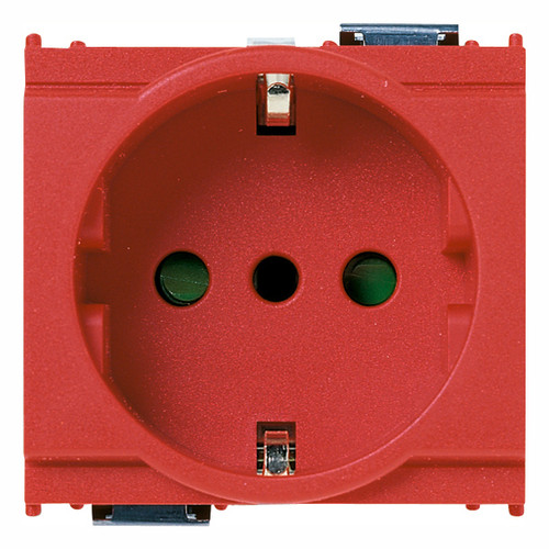 Vimar Idea SICURY Socket Outlet, Italian Standard P30, 2P+E 16A 250V, 2 Modules, IP20