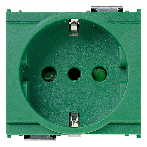 Vimar Idea SICURY Socket Outlet, Italian Standard P30, 2P+E 16A 250V, 2 Modules, IP20