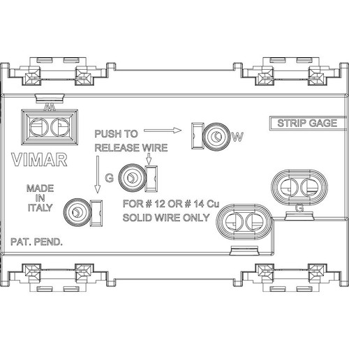 Vimar Idea Double 2P+E USA Socket Outlet, 15A, 127V, IP20, 3-Module