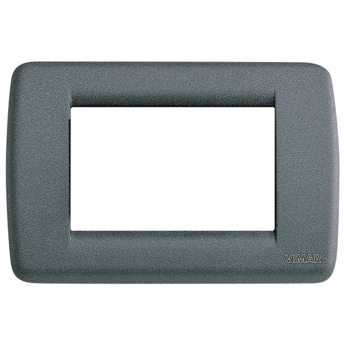 Vimar Idea Rondò 3-Module Cover Plate, With Mounting Grid, 123 x 82 mm