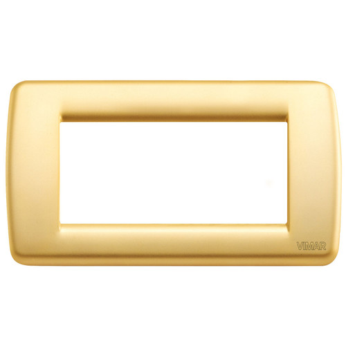 Vimar - Idea 16754 Rondò Cover Plate - Die-Cast Metal, 4 Module - Apollo Lighting