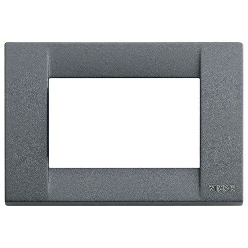 Vimar - Idea 16733 Classica Cover Plate - Die-Cast Metal, 3 Module, Clamp Mounting - Apollo Lighting