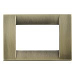 Vimar Idea Classica 3-Module Cover Plate, Die-Cast Metal, Clamp Mounting
