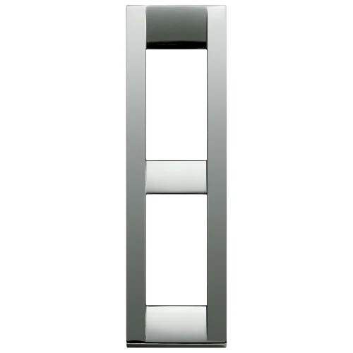 Vimar Idea Classica 2-Module Cover Plate, Die-Cast Metal, for Panel Mounting