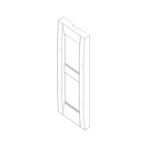 Vimar Idea Classica 2-Module Cover Plate, Die-Cast Metal, for Panel Mounting