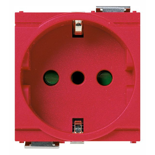 Vimar Idea SICURY Italian P30 Socket Outlet, 2P+E, 16A 250V, 2-Module, IP20