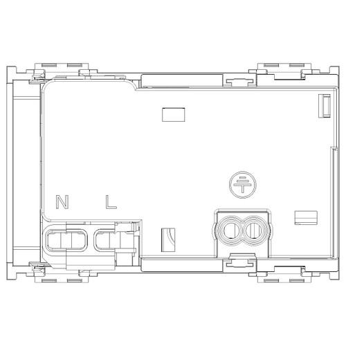 Vimar Idea SICURY Italian P30 Socket Outlet, 2P+E 16A 250V, 1P+N C16 Circuit Breaker, 3-Module, IP20