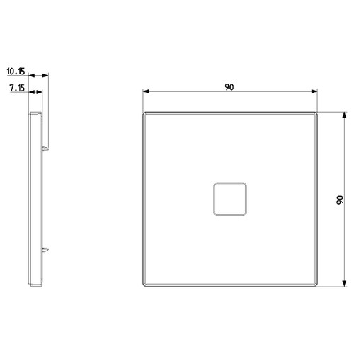 Vimar Eikon Cover Plate, Metal, Horizontal/Vertical Mount