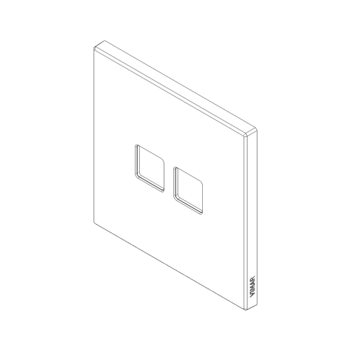 Vimar Eikon Cover Plate, Metal, Horizontal/Vertical Mount
