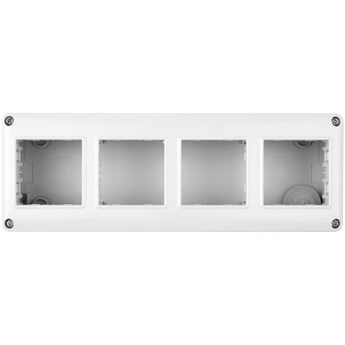 Vimar Isoset 8-Module 2x4 Surface Mount Enclosure, For Eikon and Plana Series, IP40, 23.8x8.3x5.5 cm, Plastic