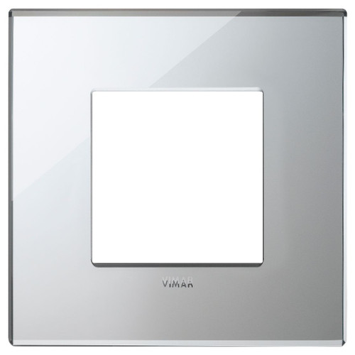 Vimar - Eikon EXÉ 22642 Cover Plate - 2 Module, Glass - Apollo Lighting