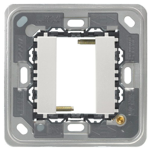 Vimar - Eikon 20606 Mounting Frame - 1 Module, for Square British Standard Mounting Boxes, Plastic - Apollo Lighting