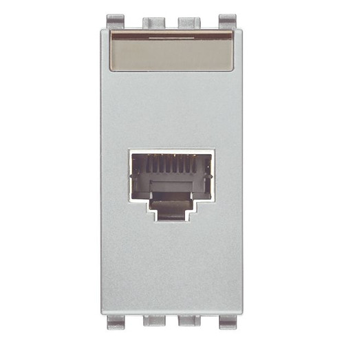 Vimar - Net Safe 20339.6 UTP110 Socket Outlet - RJ45 Cat6e Connector, Unshielded, T568A/B Universal Wiring, 8 Contacts - Apollo Lighting