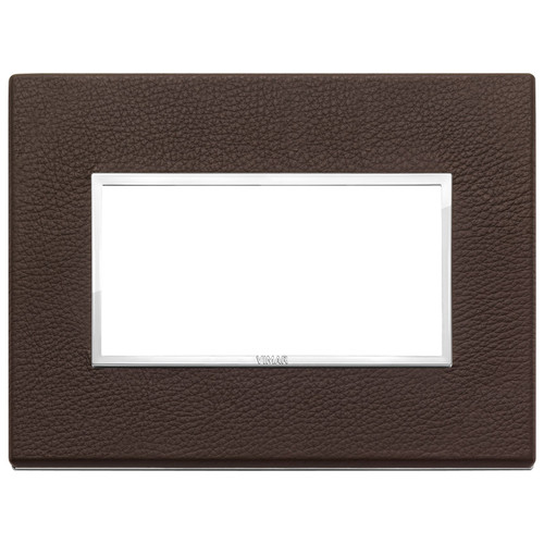 Vimar - Eikon EVO 21654 Cover Plate - 4 Module, Leather - Apollo Lighting