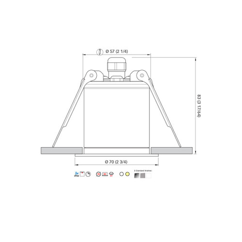 Quick Marine - Palladio R70 LED Downlight (Warm White, 7W, 10/30V, Satin 55B) (FASP5081S22BA00) - Apollo Lighting