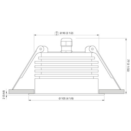 Quick Marine - Palladio R105 LED Downlight (Warm White, 13W, 10/30V, Satin 25B) (FASP5511S12BA00) - Apollo Lighting