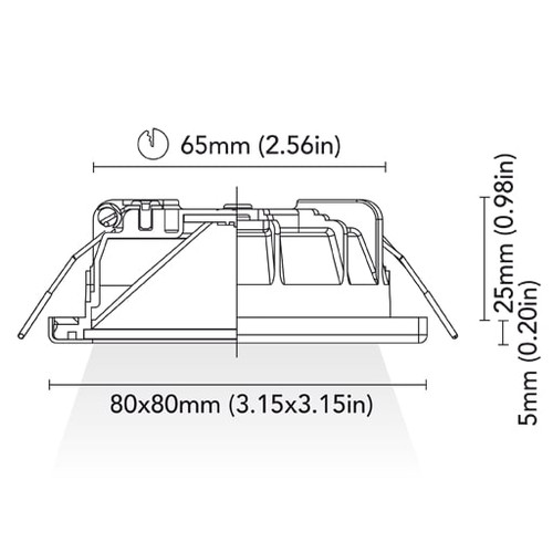 BCM - Miami 80 Downlight - 4W, 8-32V, IP66, Opal Screen, Wide Beam - Apollo Lighting