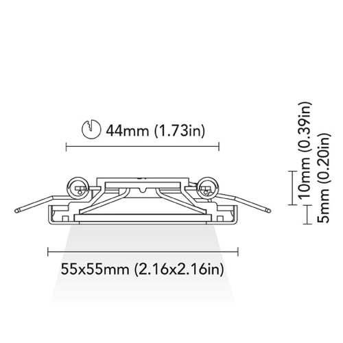 BCM - Charlotte 55 Downlight - 1.5W, 3000K Warm White, 8-32V, IP66, 88Lm - Apollo Lighting