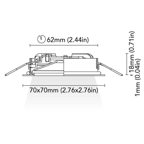 BCM - Seattle 70 Downlight - 2W, 8-32V, IP66, Opal Screen, Wide Beam - Apollo Lighting