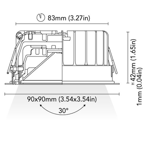 BCM - Atlanta 90 Downlight - 4W, 8-32V, IP66 - Apollo Lighting