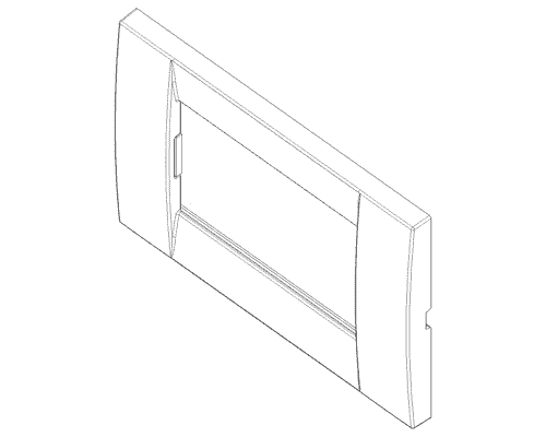 Vimar - Square Metal Cover Plate - 3 Module  - Apollo Lighting