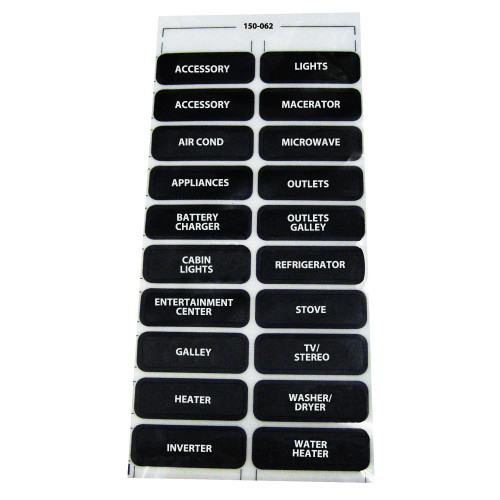 Paneltronics - Assorted Label Sheet - Apollo Lighting