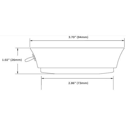 Imtra - Tide PowerLED Downlight - 10-40VDC, White Stainless Steel, Warm White, 3.2W IP40 (ILIM58000) - Apollo Lighting