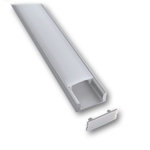 Mega LED - Aluminum Profile - Slim Recessed, Width 17,5mm (0.68″) X height 8.2mm (0.03″), Length 2 Meters (30211) - Apollo Lighting