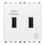 Vimar Eikon 2-Port USB Supply Unit, 5V, 2 Modules, Flush-Mounted - Apollo Lighting