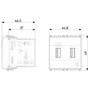 Vimar Eikon 2-Port USB Supply Unit, 5V, 2 Modules, Flush-Mounted