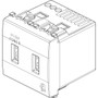Vimar Eikon 2-Port USB Supply Unit, 5V, 2 Modules, Flush-Mounted