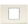 Vimar - Eikon 20652 Classic Cover Plate - 2 Modules, Metal - Apollo Lighting