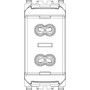 Vimar Eikon Polarized SELV 2P Socket Outlet, For 01616/01617 Plugs, 6A, 24V