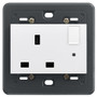 Vimar - Eikon 20221.L SICURY English Socket Outlet - 2P+E 13 A 250 V, English Standard, Plastic - Apollo Lighting