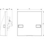 Vimar Eikon Cable Outlet with Terminal Bar, For Square Mounting British Standard Boxes, 2P+T, 45A, 250V