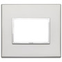 Vimar - Eikon EVO 21653 Cover Plate - 3 Module, Metal - Apollo Lighting