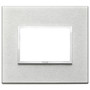 Vimar - Eikon EVO 21653 Cover Plate - 3 Module, Metal - Apollo Lighting