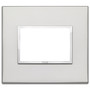 Vimar Eikon EVO 21653 Cover Plate, 3-Module, Clamp Fixing, For Support 21613