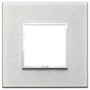 Vimar Eikon EVO 21642 2-Module Cover Plate, Square, Clamp Mount