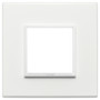 Vimar Eikon EVO 21642 2-Module Cover Plate, Square, Clamp Mount