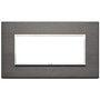 Vimar - Eikon EVO 21649 Cover Plate - 5 Module, Metal - Apollo Lighting