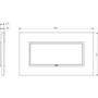 Vimar Eikon EVO 21649 5-Module Cover Plate, British Standard Mounting, 162.3 x 94.7 mm