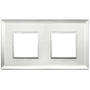 Vimar Eikon EVO 4-Module Cover Plate, 2+2 Layout, 71 mm Centers, Horizontal/Vertical Mount