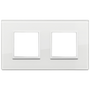 Vimar Eikon EVO 4-Module Cover Plate, 2+2 Layout, 71 mm Centers, Horizontal/Vertical Mount