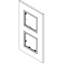 Vimar Eikon EVO 4-Module Cover Plate, 2+2 Layout, 71 mm Centers, Horizontal/Vertical Mount